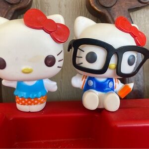 Hello Kitty Dolls with Red Bow and Blue Outfit